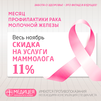 Акция на услуги маммолога
